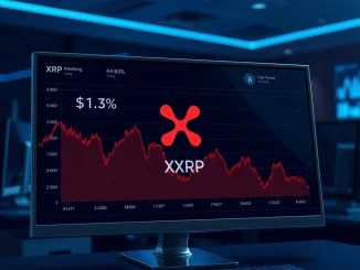 XRP cryptocurrency dashboard showing steep price decline and $50 billion in unrealized losses for investors