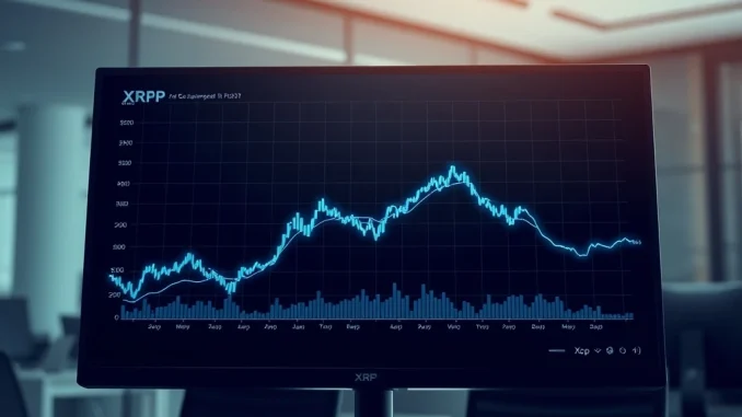 Analyst examining XRP price chart showing symmetrical triangle pattern similar to 2017 setup.
