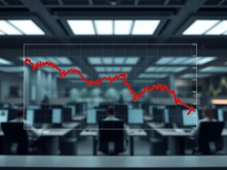 Financial chart showing XRP price volatility and downward trend amid institutional ETF investments