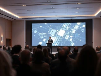 Speaker at the LONGITUDE crypto conference in Paris discussing Bitcoin and regulation.