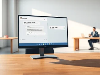 Anthropic's Project Deal test marketplace for agent-on-agent commerce showing AI agents negotiating on a computer screen.