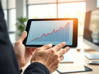 Analyst reviewing a Bitcoin and Ethereum price chart showing potential trend reversal levels for 2026.