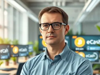Bitcoin hard fork eCash developer Paul Sztorc in a tech office setting
