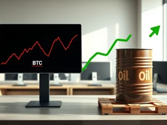 Bitcoin and oil prices react to President Trump's speech on the Iran war.