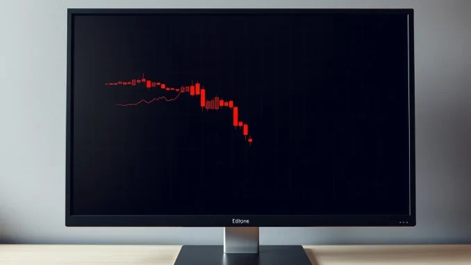 Analysis of Bitcoin price chart showing potential downward movement and key support levels.