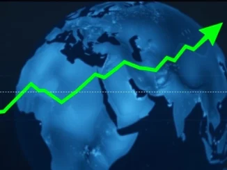Financial chart showing Bitcoin and stock market surge on news of potential US and Iran conflict resolution.