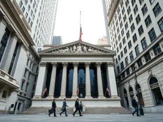 The New York Stock Exchange building where Bitmine now trades.