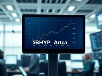 Trading terminal displaying the Bitwise Hyperliquid ETF ticker $BHYP on NYSE Arca.