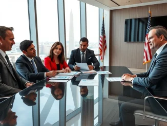 CFTC Innovation Task Force members meeting to discuss cryptocurrency and blockchain regulation.