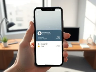 Changelly Tonkeeper cross-chain deposits to TON wallet interface on smartphone