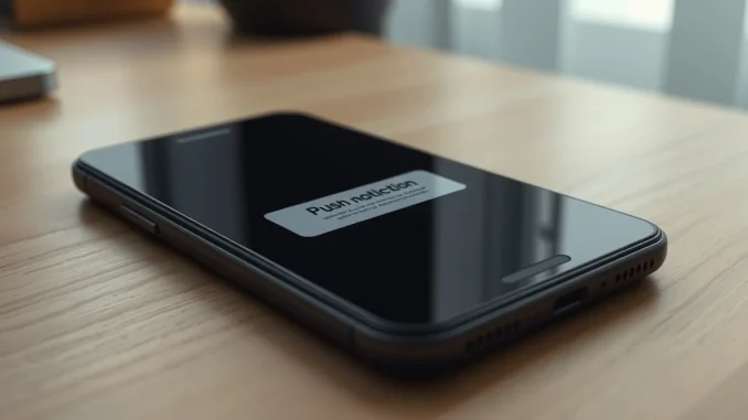 Smartphone with a push notification illustrating Pavel Durov's privacy warning about metadata surveillance.