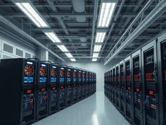 Industrial cryptocurrency mining facility housing hardware for the Zcash mining pool launched by Foundry Digital.