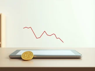 Genius Group Bitcoin treasury liquidation decision shown on a tablet with a physical coin.