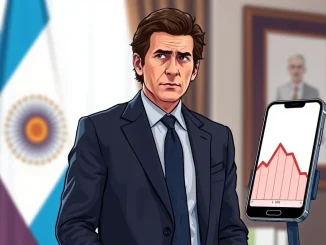 Argentine President Javier Milei amid the Libra token investigation scandal.