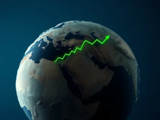 Global map showing crypto market reaction to Trump Iran Strait of Hormuz deadline.