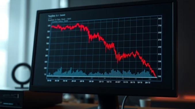 Chart showing the WLFI token's dramatic price crash following a controversial DeFi loan.