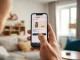 Person using Amazon app's AI-powered 'Join the chat' audio Q&A feature on a product page.