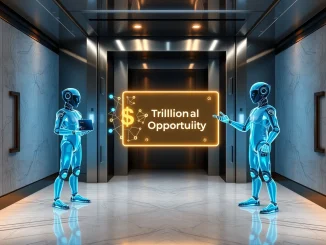 Anchorage agentic banking platform for AI agents in a futuristic bank vault with digital interfaces and blockchain symbols.