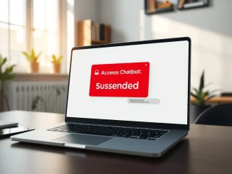 Anthropic Claude AI access denied notification on a laptop screen.