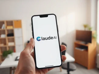 Anthropic's Claude AI interface on a smartphone, symbolizing its consumer growth.