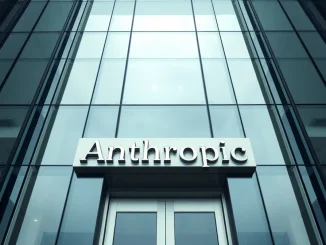 Exterior of Anthropic's office building under overcast sky