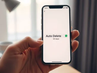 Smartphone screen showing Siri interface with auto-delete privacy setting