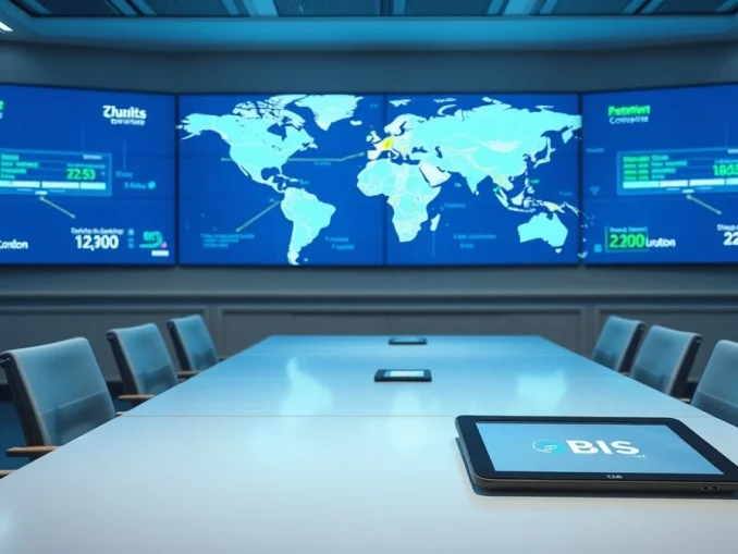Digital control room display showing global payment network with settlement confirmation in seconds