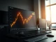 Bitcoin price chart analysis showing a strong upward trend on a trading terminal.