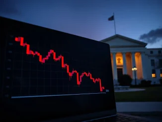 Bitcoin recovery stalls after Fed holds interest rates, showing a chart with a price drop near $75,000