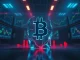 Bitcoin symbol under pressure representing the $2.5 billion short liquidation risk.