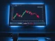 Bitcoin price chart with liquidation warning on trading screen