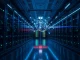 Futuristic server room with neural network hologram representing Bittensor's decentralized AI network