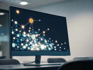 Chainalysis blockchain intelligence agents analyzing a network of cryptocurrency transactions on a computer screen.