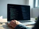 A developer uses the ChatGPT Codex tool for programming on a laptop.