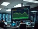 Bitcoin price chart on a digital screen in a modern office, reflecting market analysis and investor sentiment.
