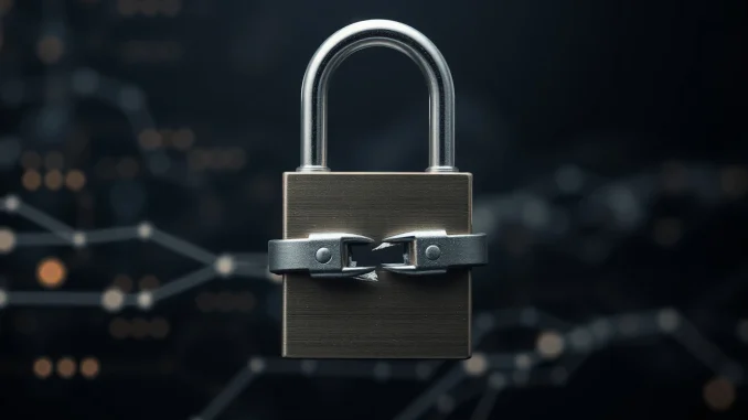 Digital security breach concept illustrating the CoW Swap DNS hijacking attack.