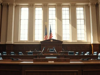 US Senate Banking Committee hearing room prepared for markup session