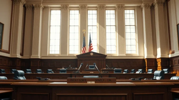 US Senate Banking Committee hearing room prepared for markup session