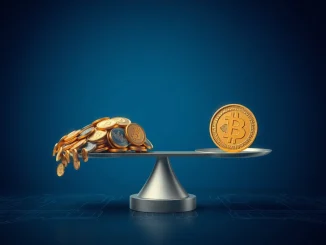 Visual metaphor for crypto token supply dilution overwhelming market value creation.