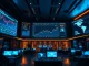 Crypto market data screens showing declining VC funding chart and global map with Latin America highlighted.