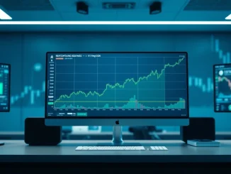 Financial chart showing CRV price trend with resistance level in a modern trading setup