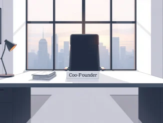 Empty desk symbolizes leadership departure at Elon Musk's xAI startup.