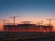 Construction of the Google-backed Anthropic data center project in Texas.