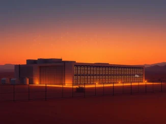 Stargate AI data center facility under threat in Middle East geopolitical conflict.