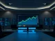 Trading monitor showing Notcoin (NOT) price chart with gradual upward trend in a professional trading environment.