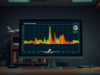NTSB office desk with a monitor showing a spectrogram image used for audio reconstruction.