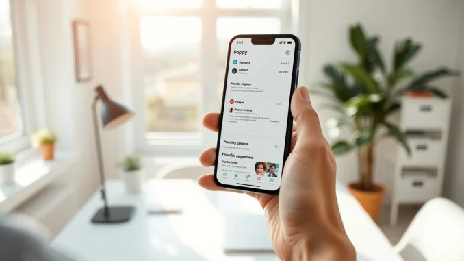 Smartphone displaying Poppy AI assistant dashboard with calendar and proactive suggestions
