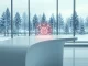 QuTwo AI lab valuation: A holographic quantum-classical computing network displayed in a modern Finnish office, symbolizing European tech innovation.