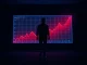 Memecoin chart crashing with developer silhouette walking away from glowing screen