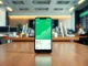 Robinhood app showing RVII ticker on a stock chart at a modern trading desk